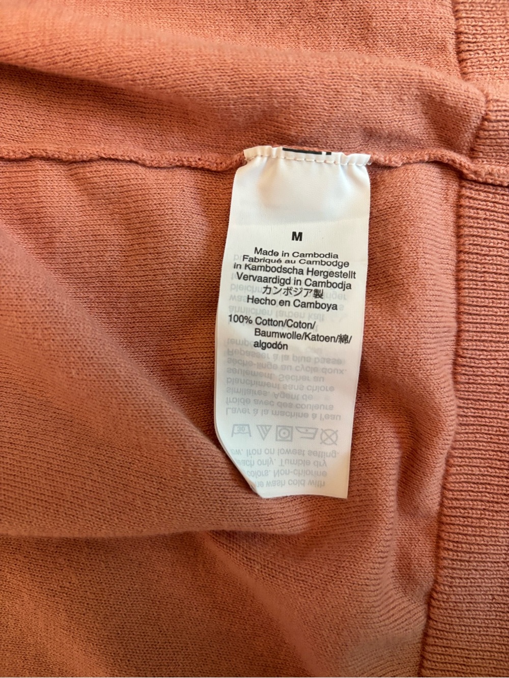 J. Crew V-Neck Front Button Peach Cardigan Size Medium - Picture 8 of 9